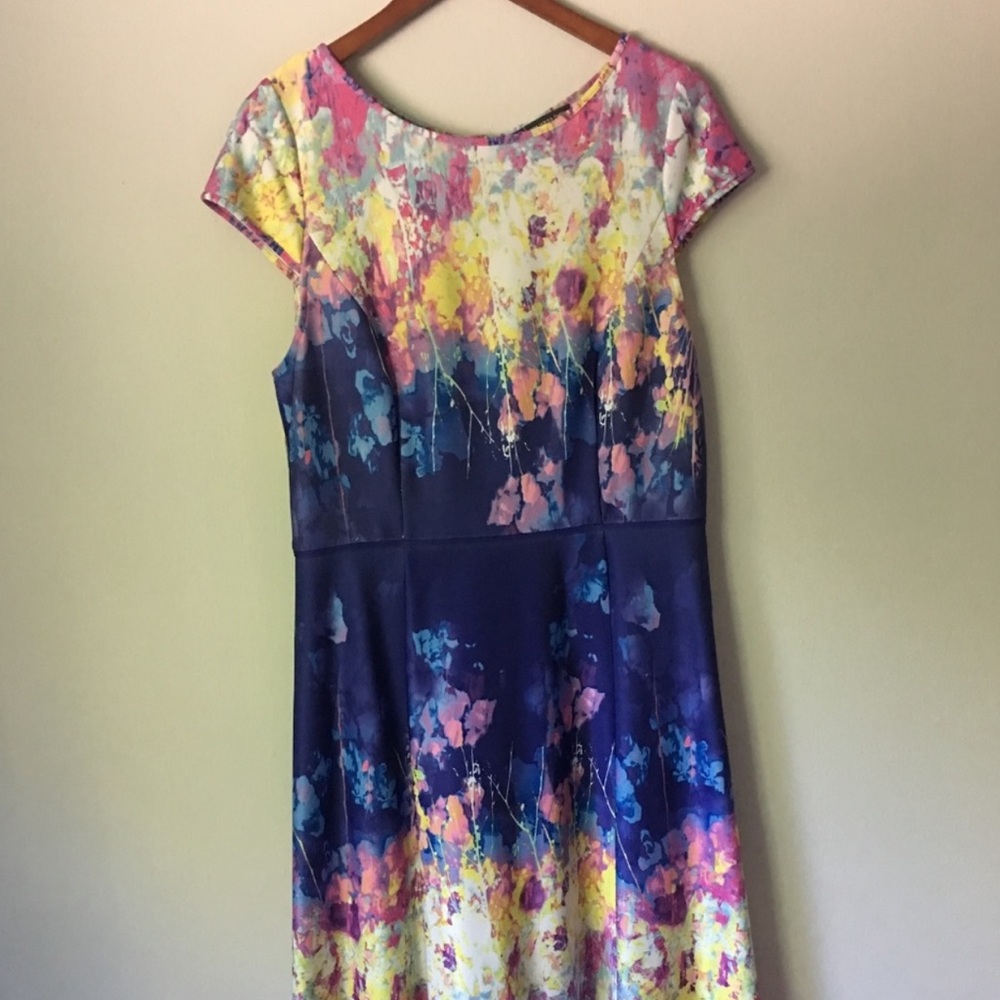 Adrianna Papell Scuba Sleeve Dress
